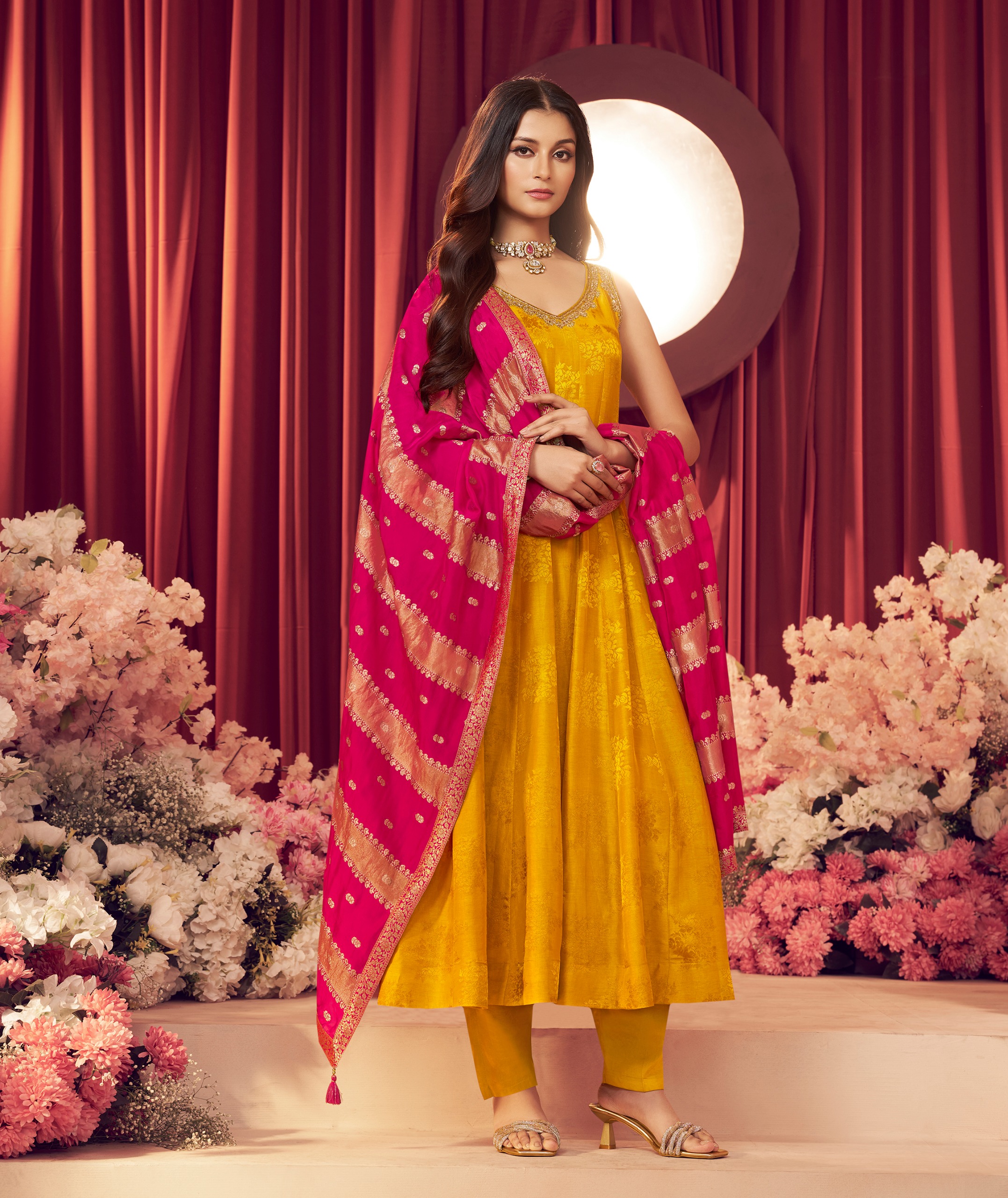 Pastel clay sienna Khadi-Linen Dress Material